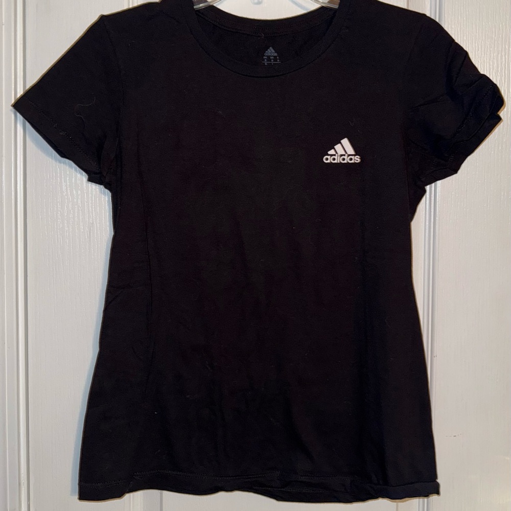 Adidas Black Logo Essential Tee Size S
